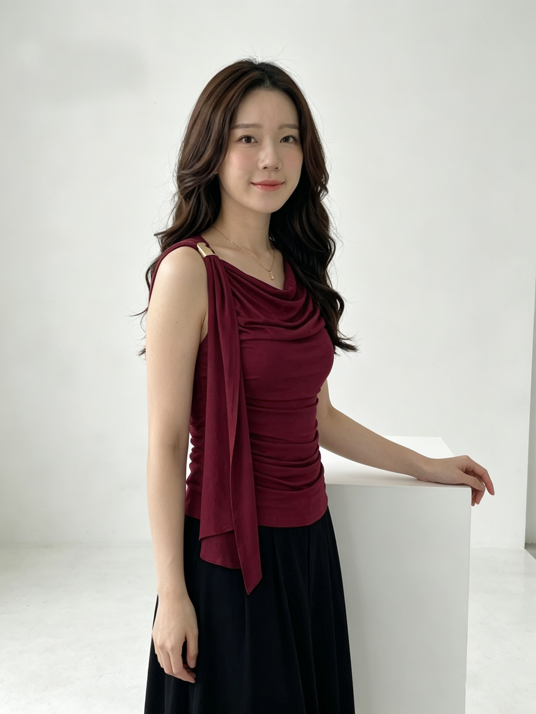 Aurielle Athena Golden Buckle Top