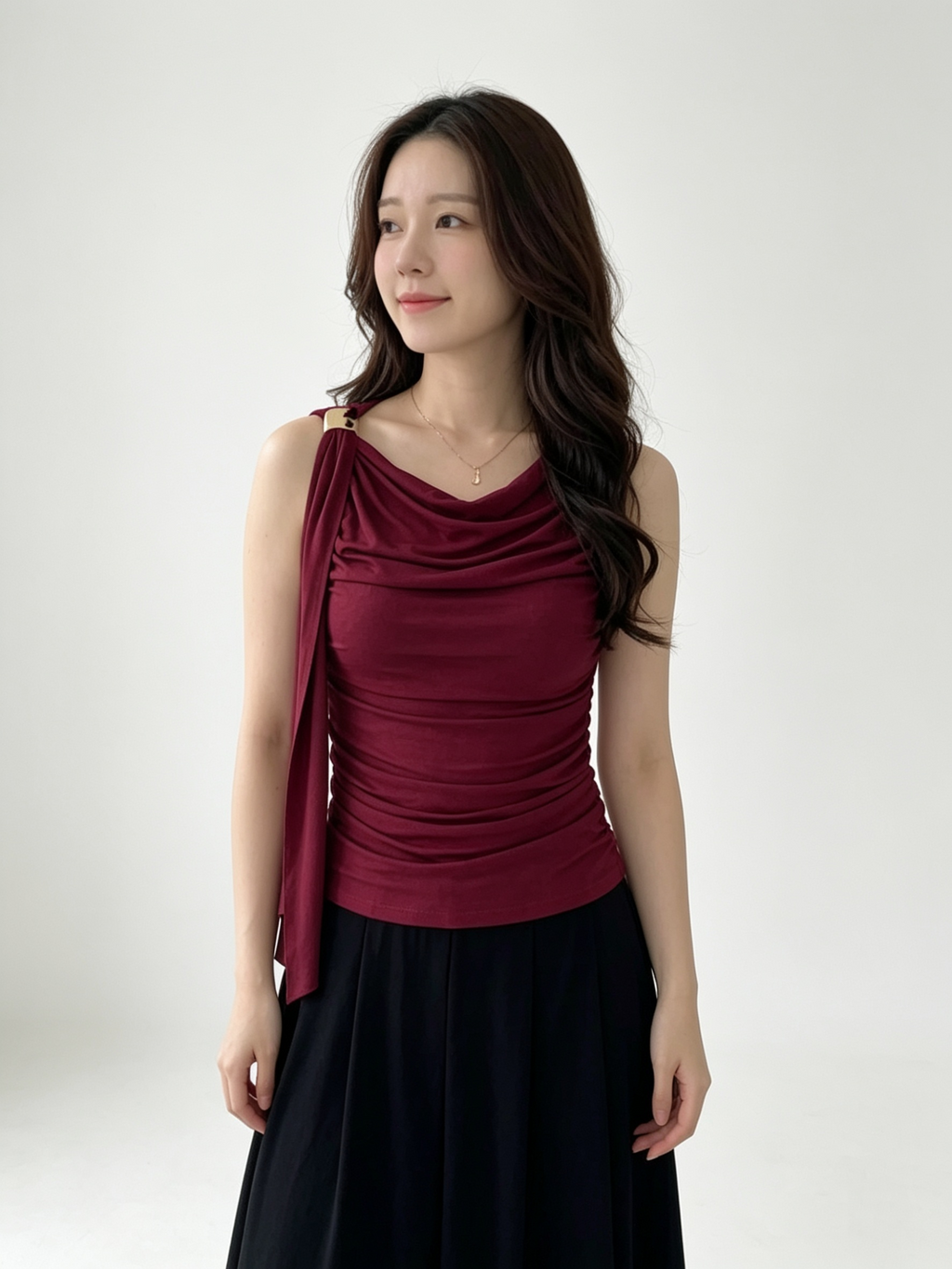 Aurielle Athena Golden Buckle Top