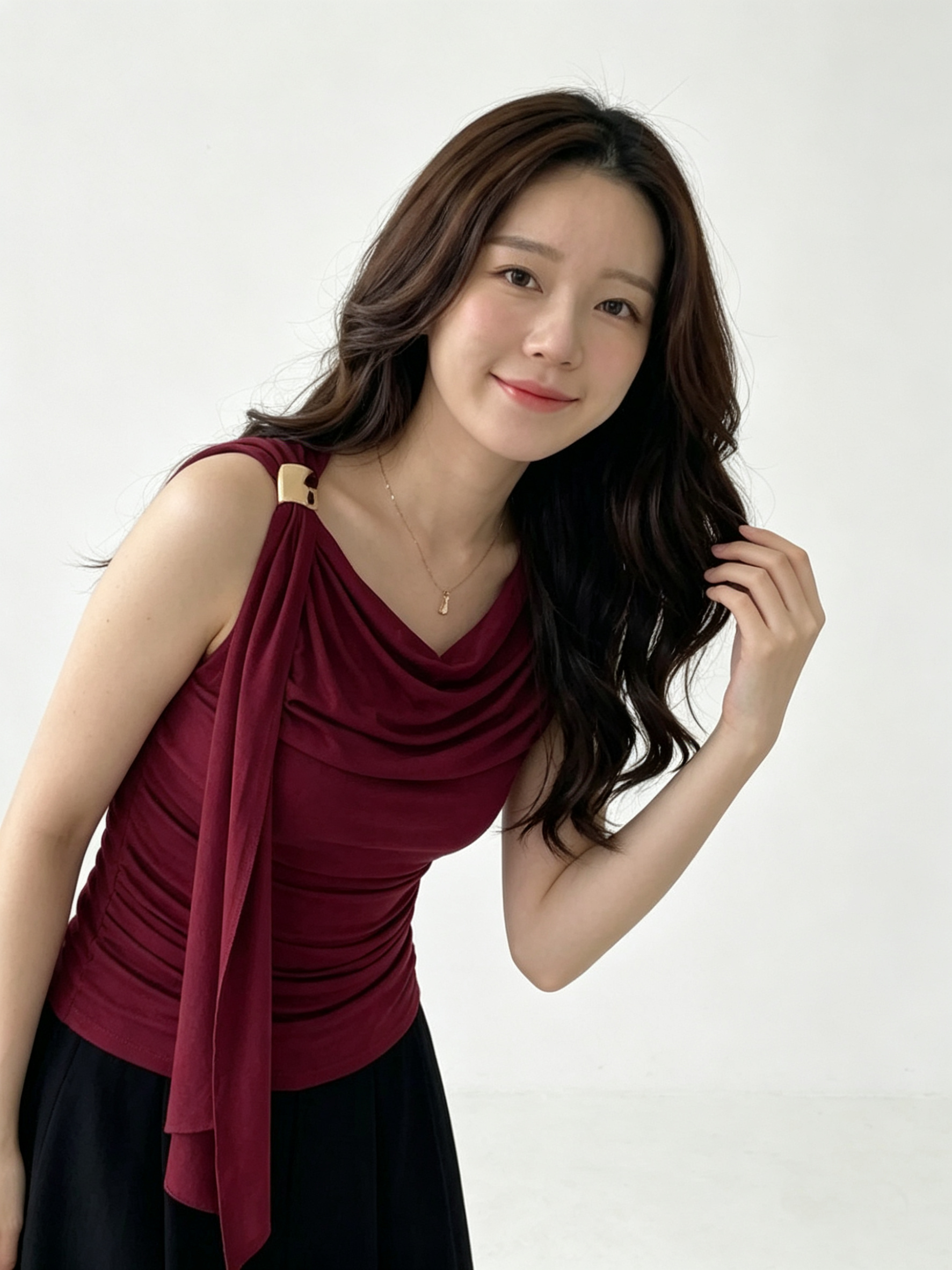 Aurielle Athena Golden Buckle Top