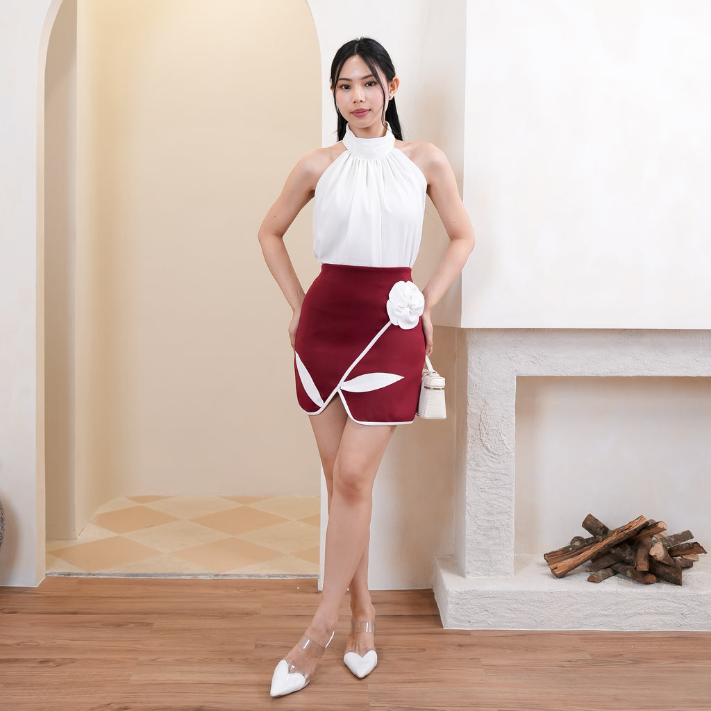 Aurielle Zha Floral Skirt
