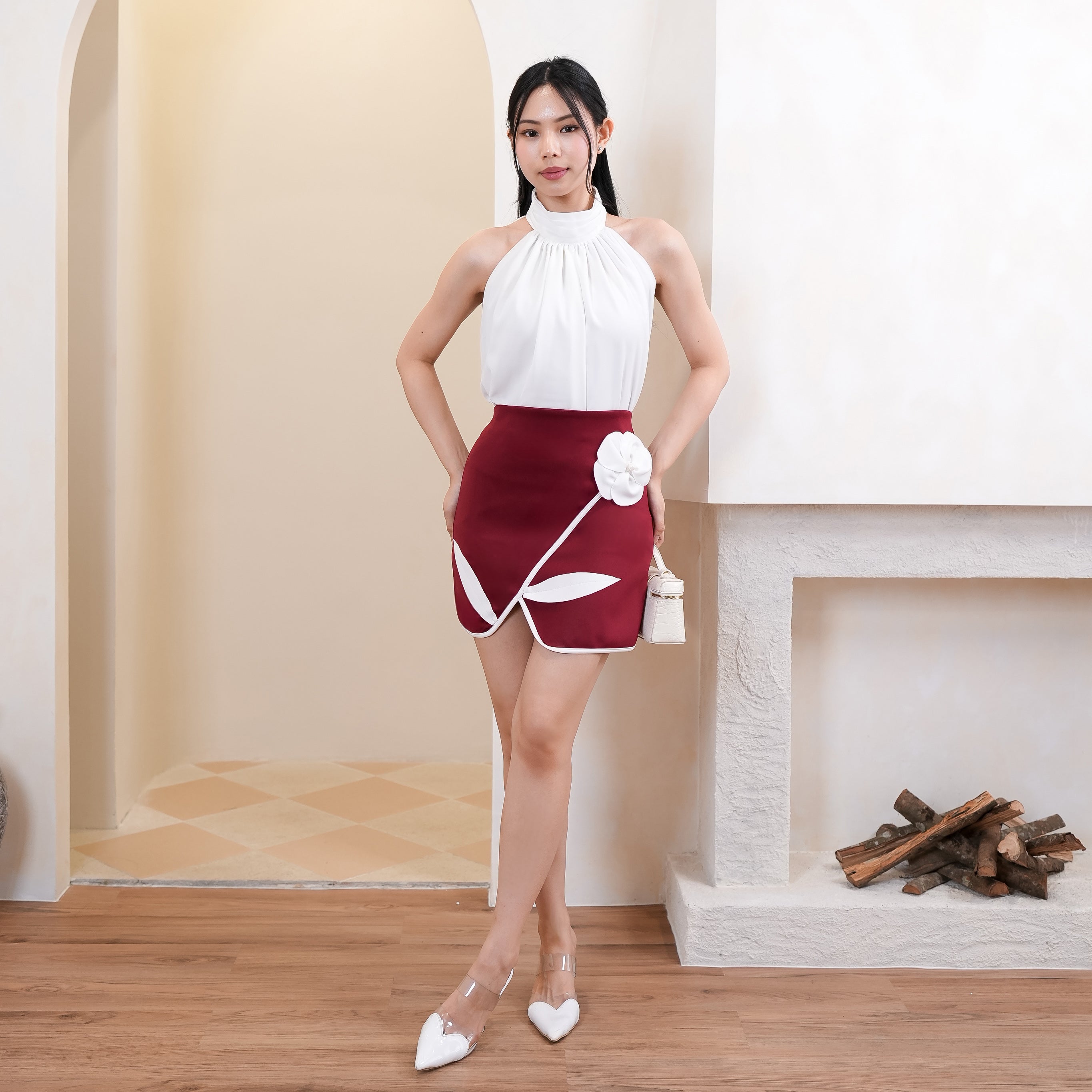 Aurielle Zha Floral Skirt