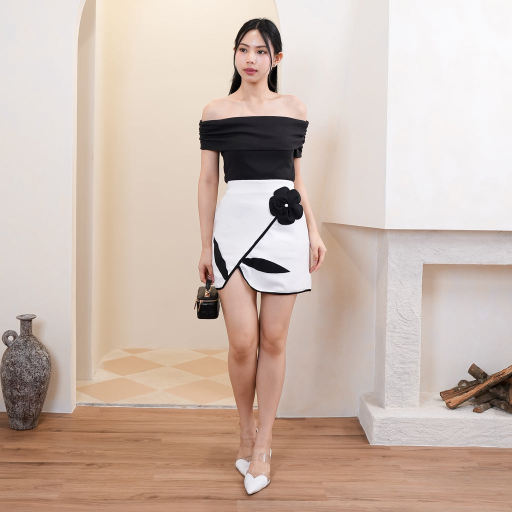 Aurielle Zha Floral Skirt