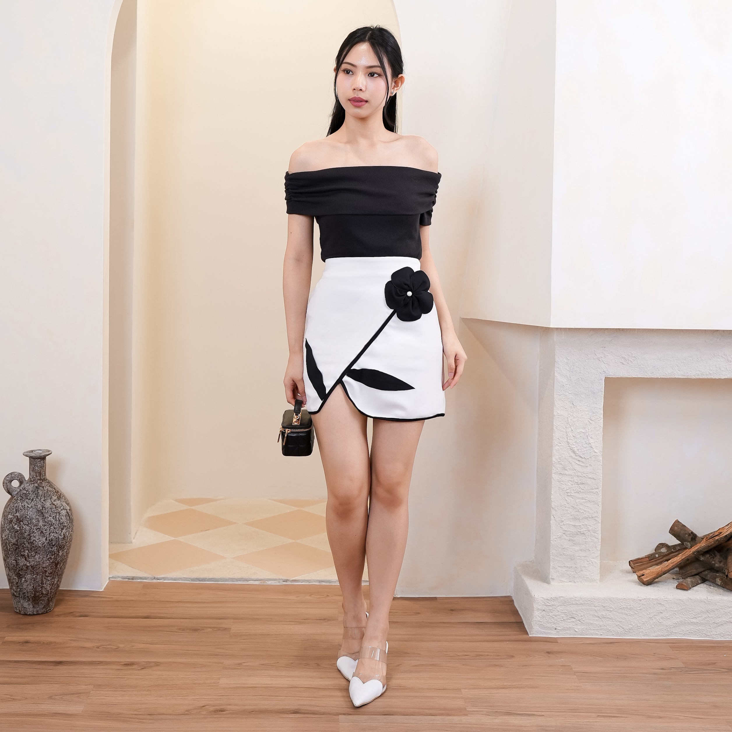 Aurielle Zha Floral Skirt