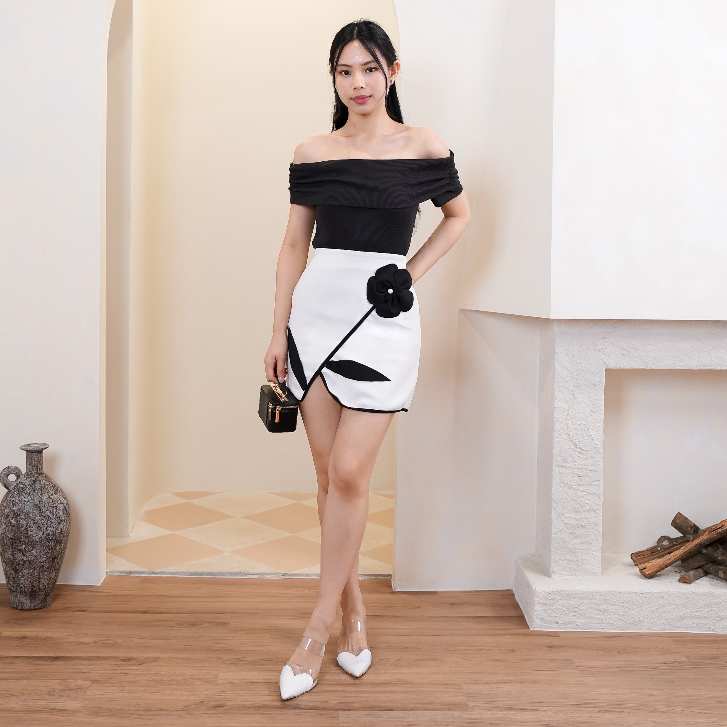 Aurielle Zha Floral Skirt