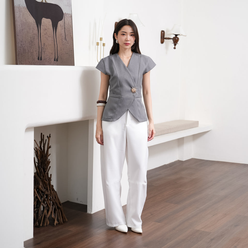 Aurielle Seola Button Top