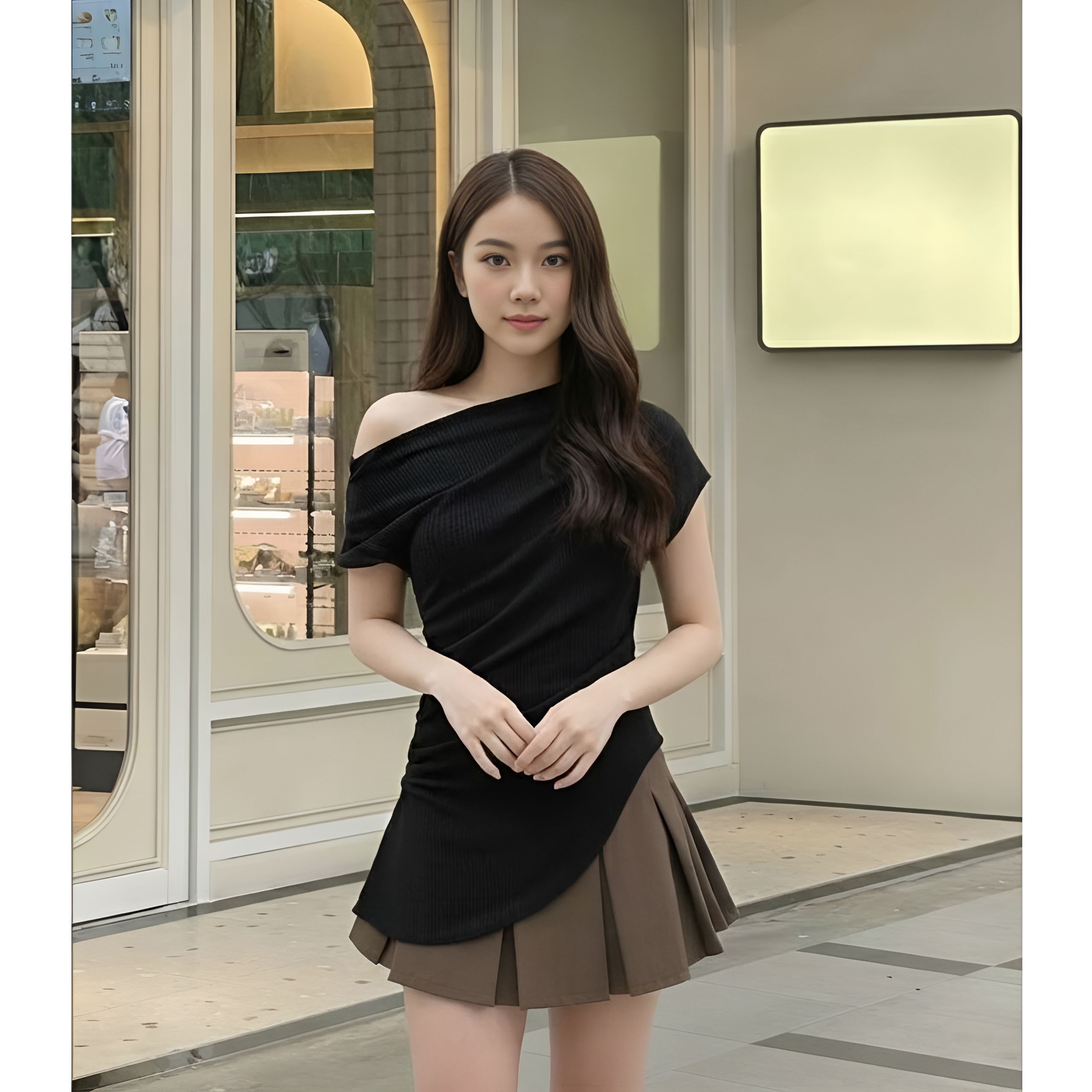 Aurielle Minzy One Shoulder Top
