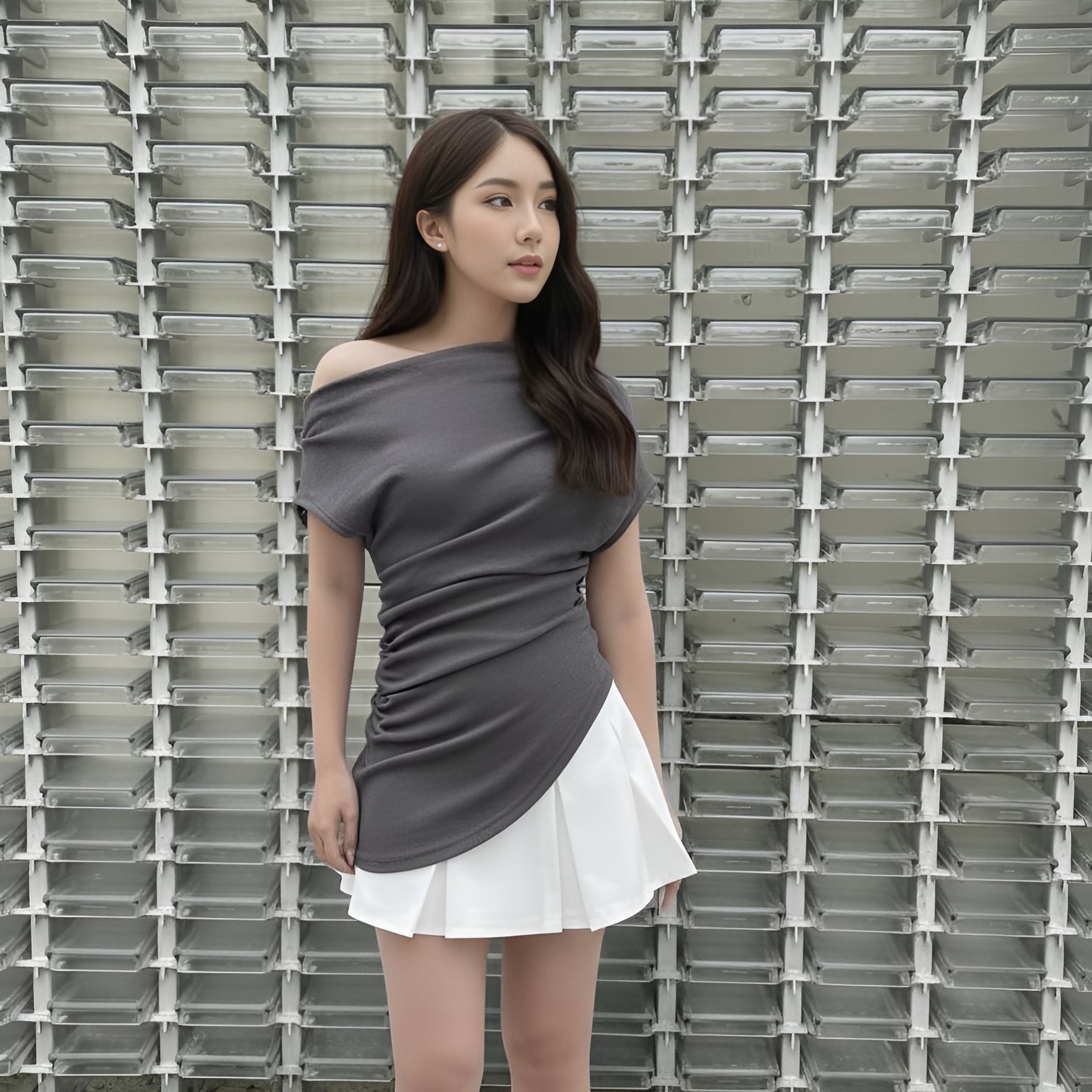 Aurielle Minzy One Shoulder Top