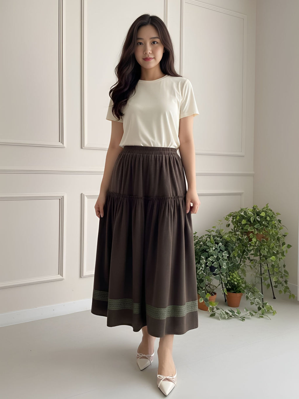 Aurielle Kayoung Velvet Skirt