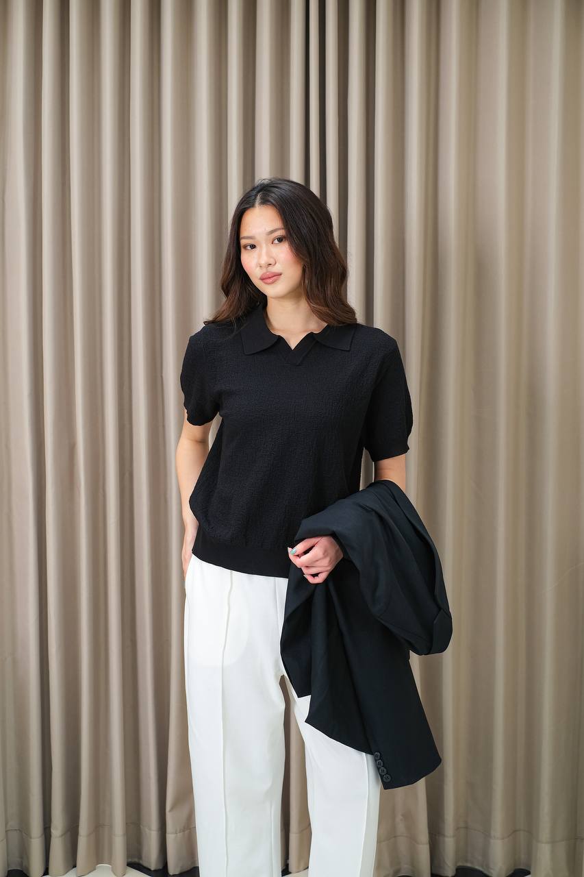 Aurielle Santal Knit Polo
