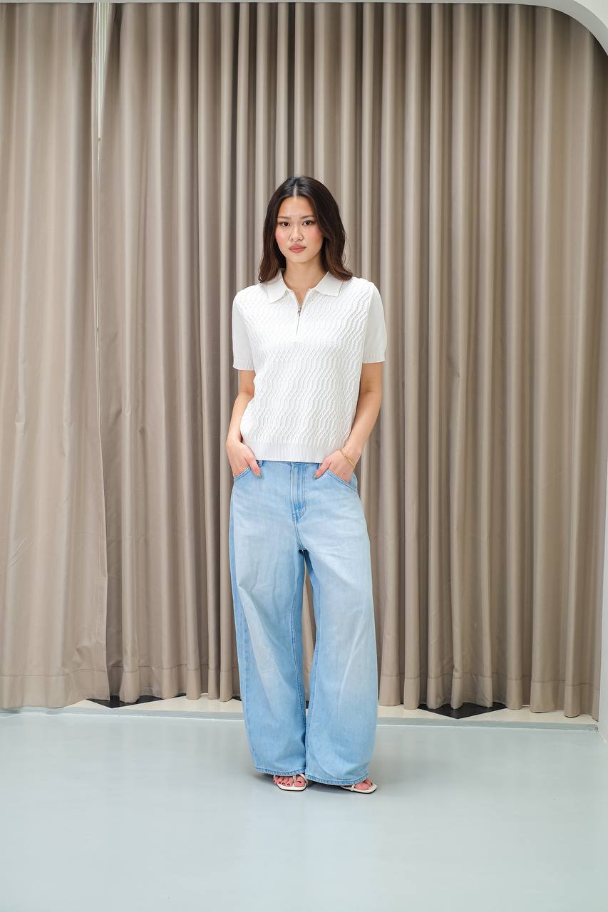 Aurielle York Upper Zip Polo