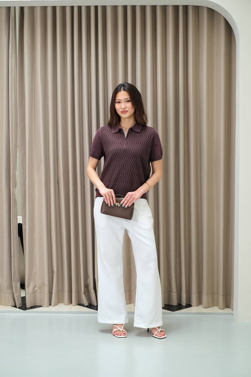 Aurielle York Upper Zip Polo