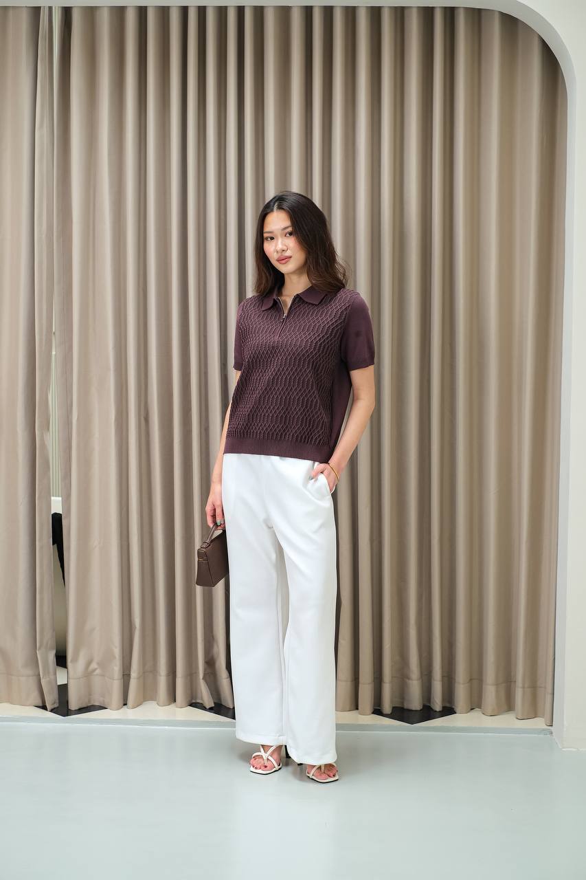 Aurielle York Upper Zip Polo