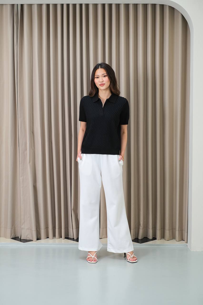 Aurielle York Upper Zip Polo