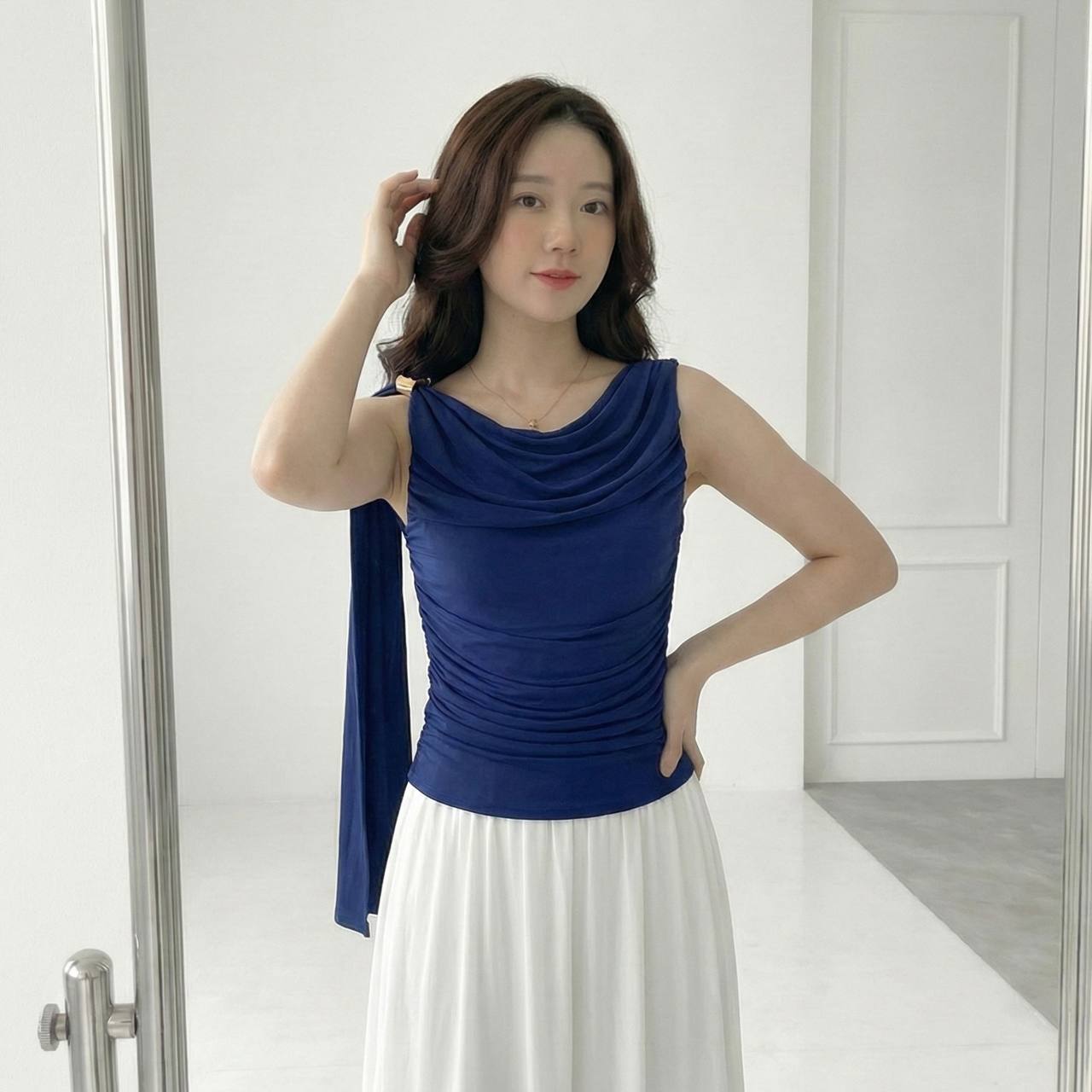 Aurielle Athena Golden Buckle Top