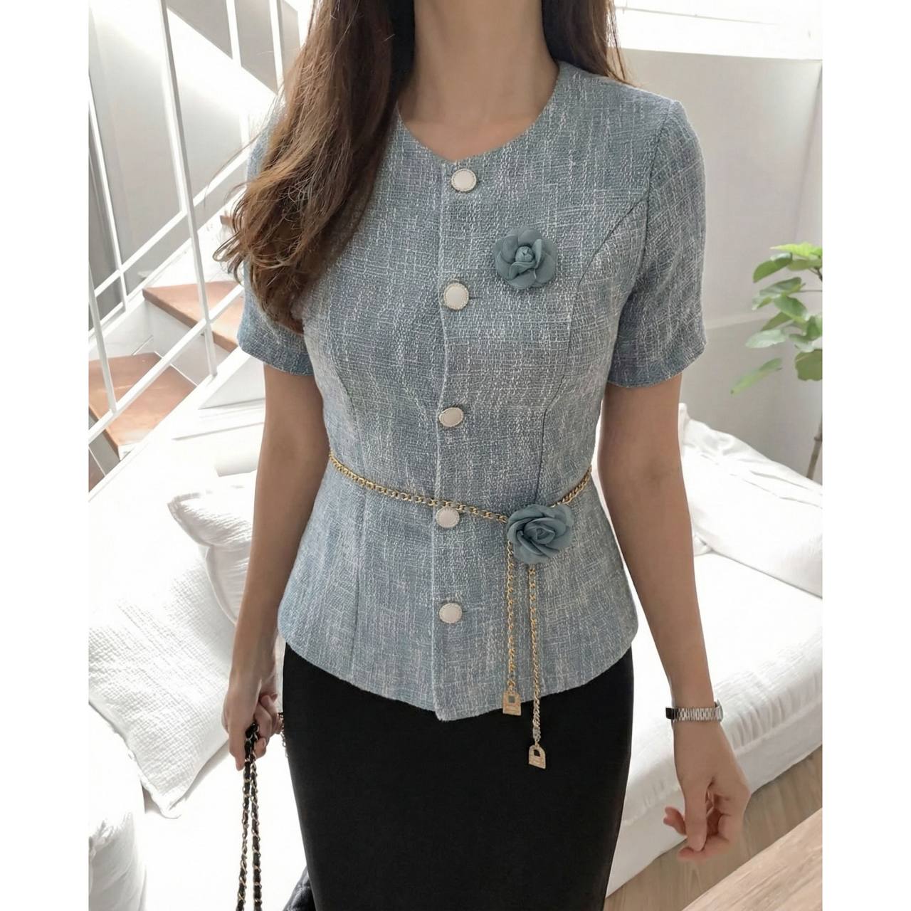 Aurielle Beth Tweed Blazer