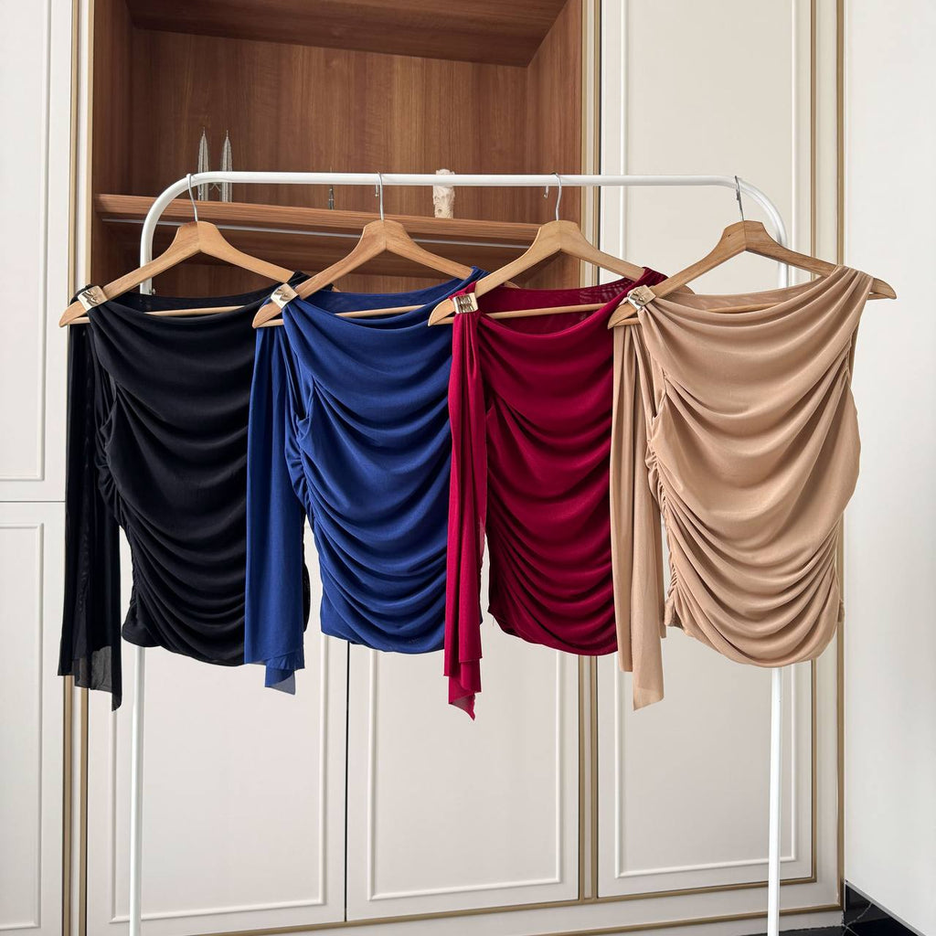 Aurielle Athena Golden Buckle Top