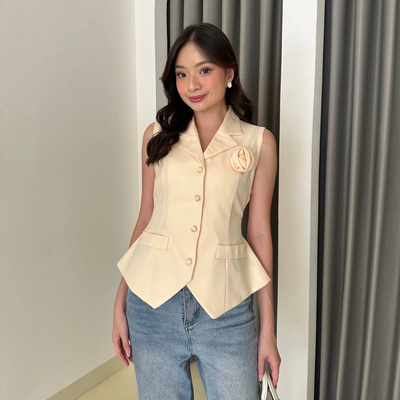 Aurielle Vienna Peplum Vest