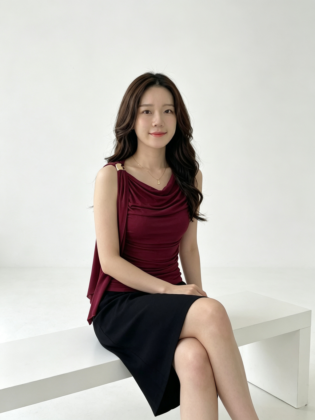 Aurielle Athena Golden Buckle Top